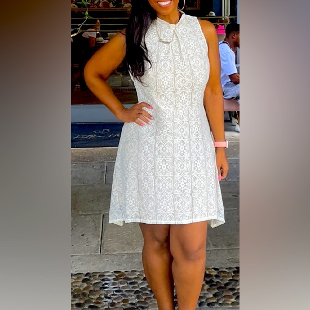 White halter dress